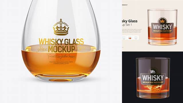 1711+ Whiskey Glass Mockup Free High Resolution