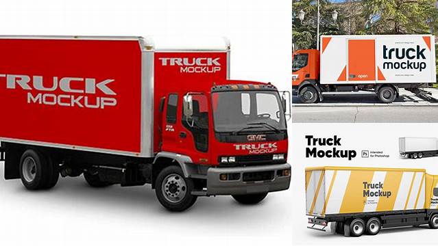 1715+ Truck Mockup Psd Free Premium PSD Freebie