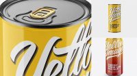 1717+ 1L Glossy Aluminium Can PSD Mockup High Angle Fully Customizable Mockup PSD Free