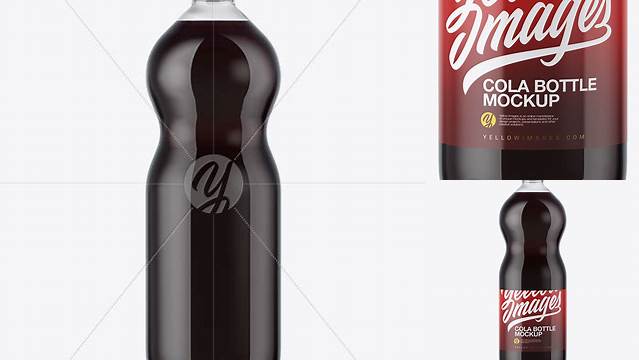 1719+ Clear PET 1L Bottle with Dark Drink PSD Mockup Free Smart Object Templates