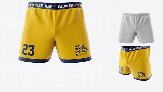 1724+ Men’s Rugby Shorts HQ PSD Mockup Front View Mockup PSD Free Download