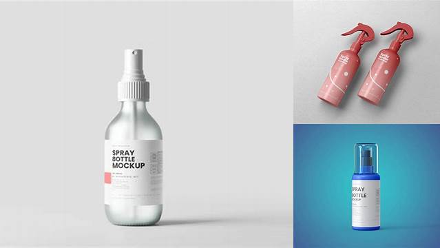 1725+ Frosted Glass Sprayer Bottle PSD Mockup Free Download Design Mockup