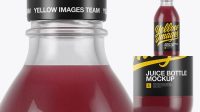 1727+ 330ml Clear Glass Berry Juice Bottle PSD Mockup Digital Photoshop Free Mockup