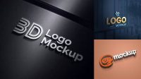 1728+ 3d Logo Mockup Online Free Best for Showcase