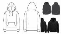 1729+ Hoodie Template Png PSD File for Designers