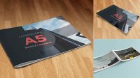 1730+ A5 Landscape Booklet Mockup PSD Free Download