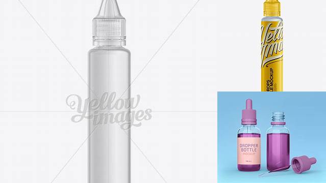 1735+ Eye Dropper with Clear Cap PSD Mockup Exclusive Free Creative Resource