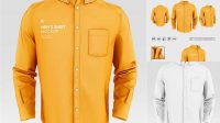 1736+ Men’s Shirt PSD Mockup Right Half Side View Smart Object-Based PSD Template Free