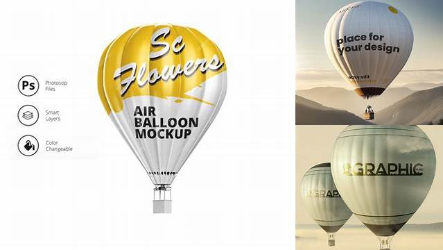 1737+ Air Balloon Mockup Digital Download