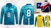 1739+ Mock Up Jersey Lengan Panjang Versatile PSD Mockup File