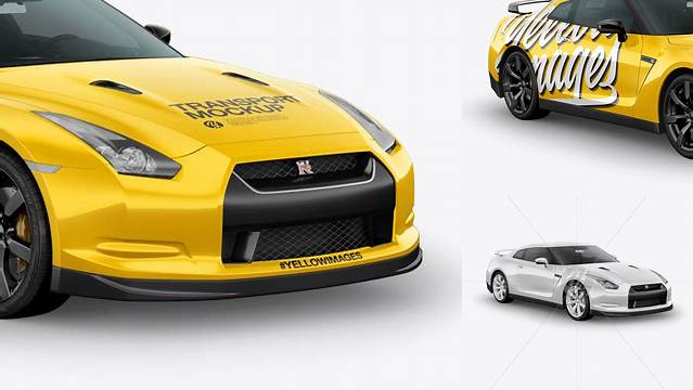 1743+ Nissan GTR PSD Mockup Half Side view Exclusive Free Creative Resource