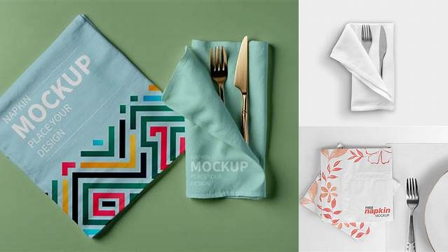 1743+ Restaurant Napkin Mockup Free Free PSD