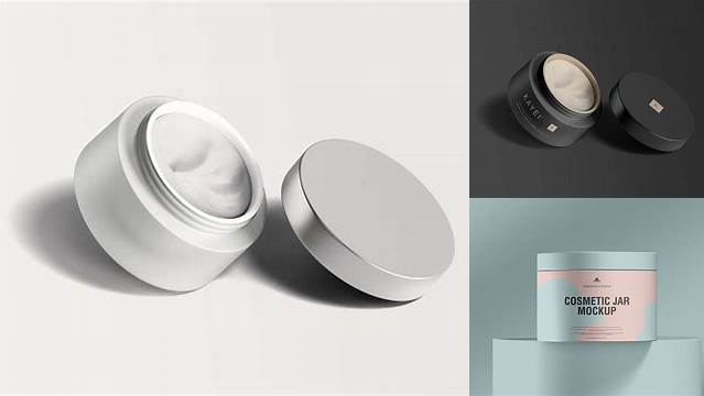 1754+ Cosmetic Jar with Lid PSD Mockup High-Quality Digital Mockup Resource