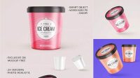 1757+ Matte Ice Cream Round Box PSD Mockup Free PSD for Creatives