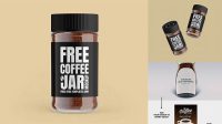 1757+ Matte Metallic Coffee Jar PSD Mockup Exclusive and Stylish Design PSD