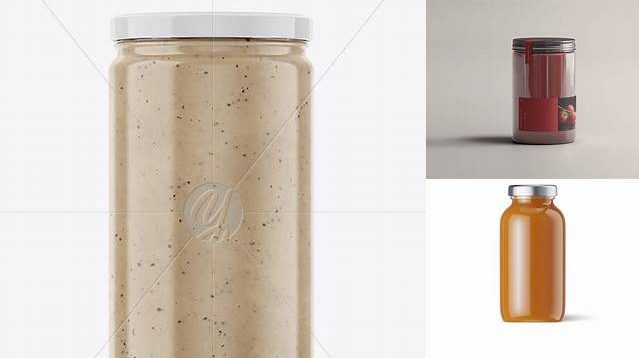 1758+ Mushroom Sauce Jar PSD Mockup Editable Design PSD File