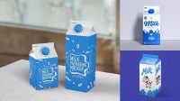 1767+ 500ml Milk Carton Box PSD Mockup Unique High-Resolution Photoshop Mockup