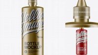 1770+ 375ml Matte Metallic Bottle PSD Mockup Elegant PSD Mockup