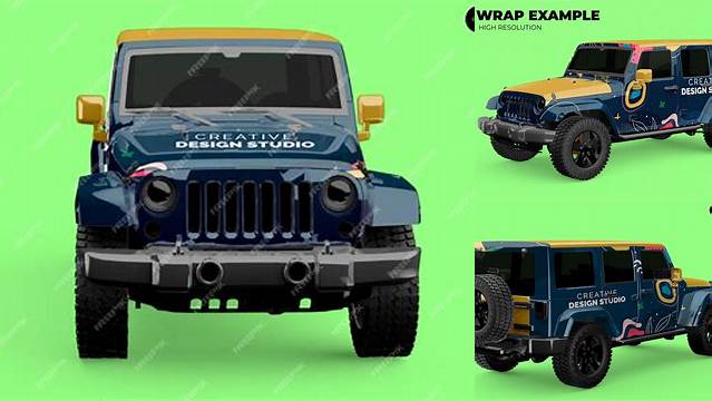 1771+ Jeep Mockup Stylish Free PSD