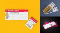 1771+ Plane Ticket Mockup Creative Free Photoshop Template