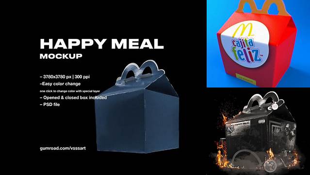 1776+ Happy Meal Mockup Professional PSD Resource