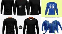 1782+ Mockup Jersey Lengan Panjang Psd Hight Resolution