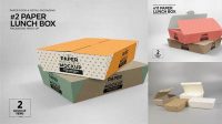 1788+ Mockup Paper Lunch Box Include TIFF