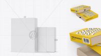 1788+ Two Matte Boxes PSD Mockup with Label Half Side View Fully Layered Free Photoshop File