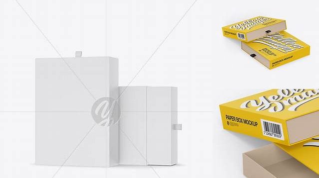 1788+ Two Matte Boxes PSD Mockup with Label Half Side View Fully Layered Free Photoshop File