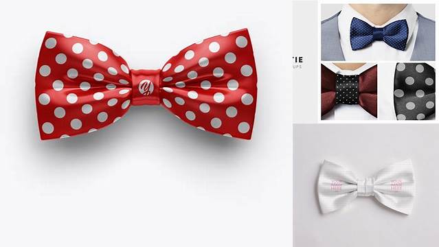 1789+ Silk Bow Tie PSD Mockup High-End PSD Download