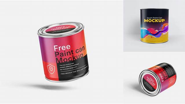 1794+ Metallic Paint Can PSD Mockup Free Graphic Design Resource