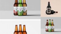 1795+ Glossy Ceramic Beer Bottle PSD Mockup Premium Mockup Freebie