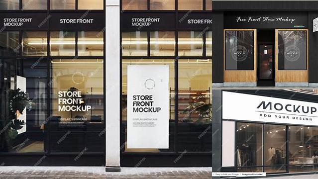 1799+ Storefront Mockup Free Best for Showcase