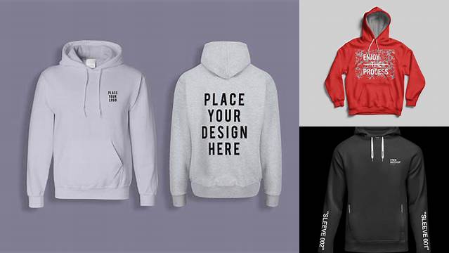 1801+ Half-Zip Hoodie PSD Mockup Back View Free Creative Design