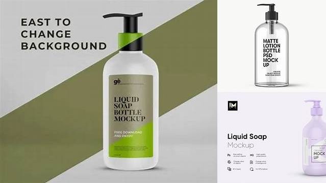 1804+ Matte Liquid Soap Bottle PSD Mockup Free Professional PSD Download