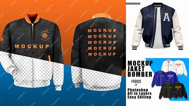 1804+ Mockup Jaket Bomber Psd High-Quality Creative PSD