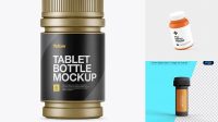 1809+ Matte Metallic Pill Bottle PSD Mockup Exclusive Layered PSD Mockup