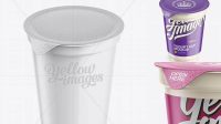 1809+ Plastic Cup with Foil Lid PSD Mockup Half Side View Include TIFF