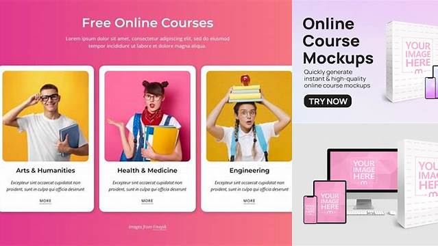 1811+ Online Course Mockup Advanced Photoshop Design Free