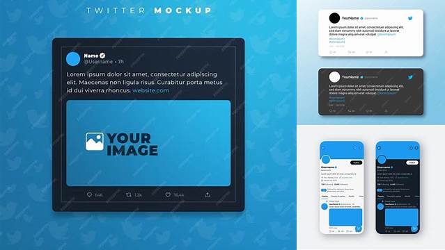 1811+ Twitter Post Mockup Psd Include TIFF