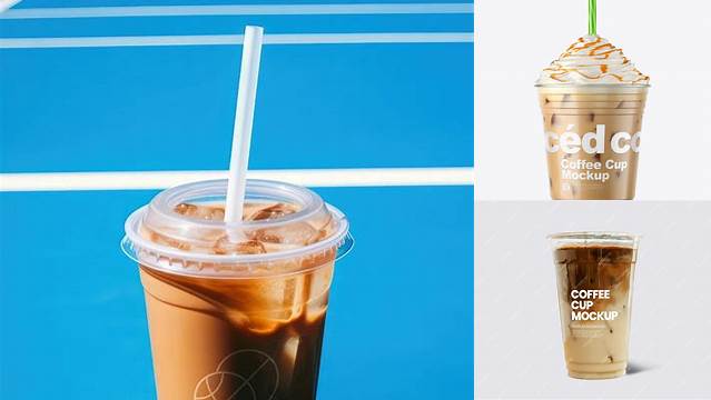 1813+ Iced Coffee Cup Mockup PSD Free Download