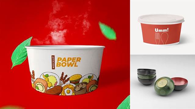 1814+ Mockup Paper Bowl Custom Mockup PSD for Free