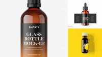 1817+ 100ml Amber Glass Bottle PSD Mockup Best for Showcase