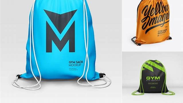 1818+ Gym Sack PSD Mockup Front Half Side View Creative and Modern PSD Freebie