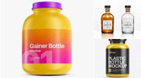 1823+ Mass Gainer Bottle PSD Mockup Versatile Photoshop File