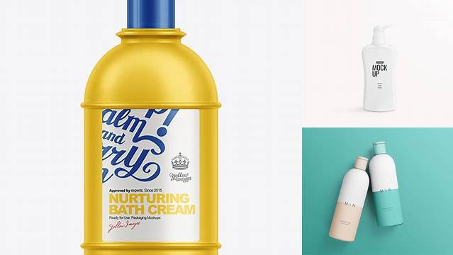 1824+ 3L Bath Cream Bottle PSD Mockup Free PSD for Creatives