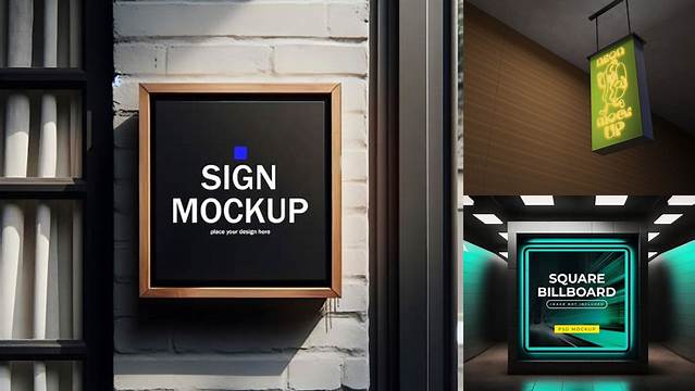 1827+ Neon Box Mockup Psd PSD for Creative Projects