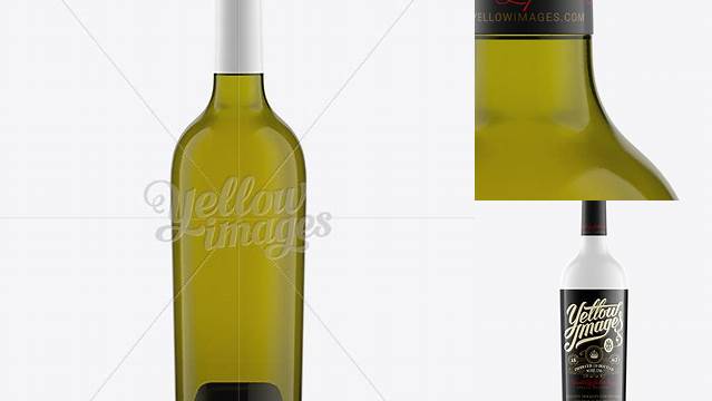 1834+ 75cl Aleka Dead Lief Green Bottle with White Wine PSD Mockup Unique Free Photoshop Files