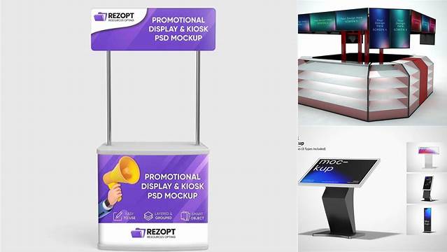 1834+ Kiosk Mockup Psd Free Download Easy Editable