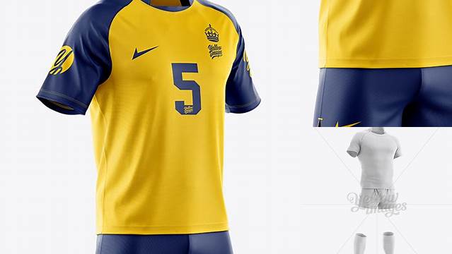 1834+ Men’s Full Rugby Kit HQ PSD Mockup Half Side View Editable Photoshop Free Mockup